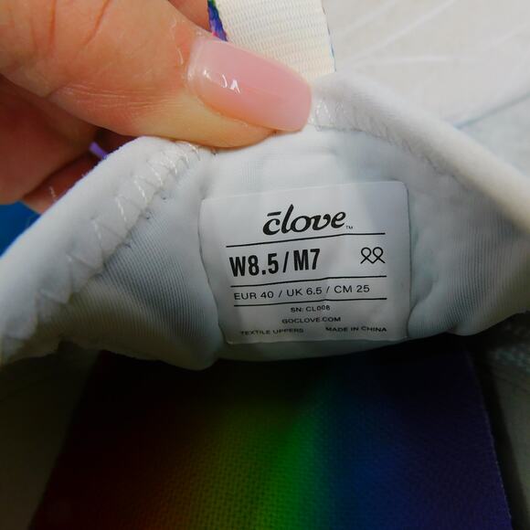 Clove Nurse Shoes Rainbow Nursing Sneakers Womens Size 8.5 Mens7 Fluid Resistant - Picture 9 of 11